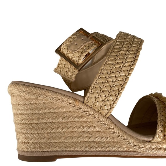 Enzo Angiolini Size 7 En Patsie Sandals Ankle Strap Fringe Jute Natural Neutral - Picture 10 of 12